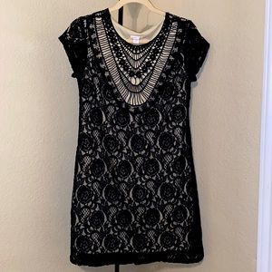 Xhilaration black lace dress size medium